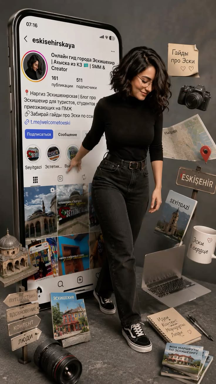 Creadora convirtiendo su conocimiento en contenido digital